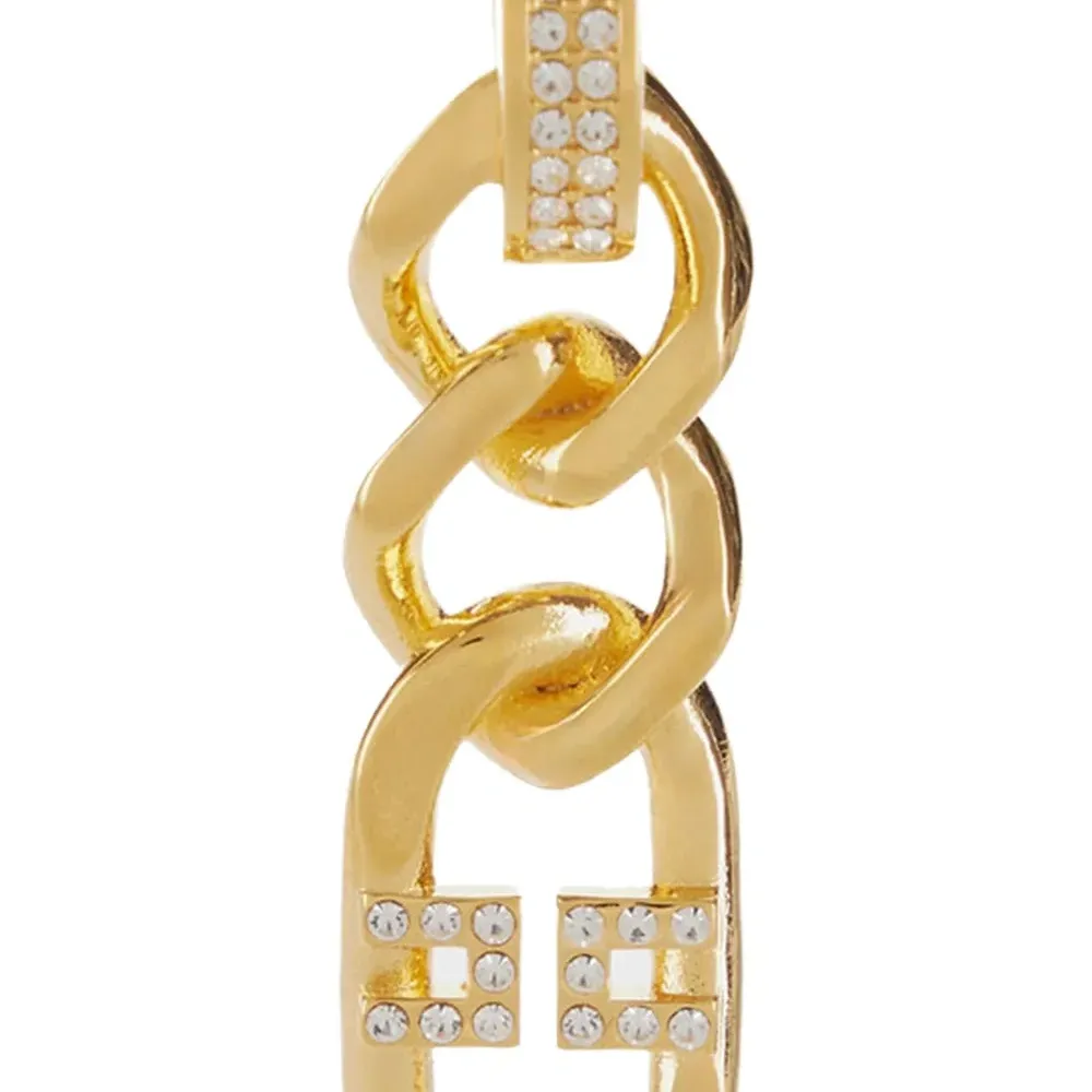 Цепочные серьги с кристаллами Цепочные серьги с кристаллами