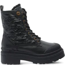 Стеганые ботинки со шнуровкой Стеганые ботинки со шнуровкой