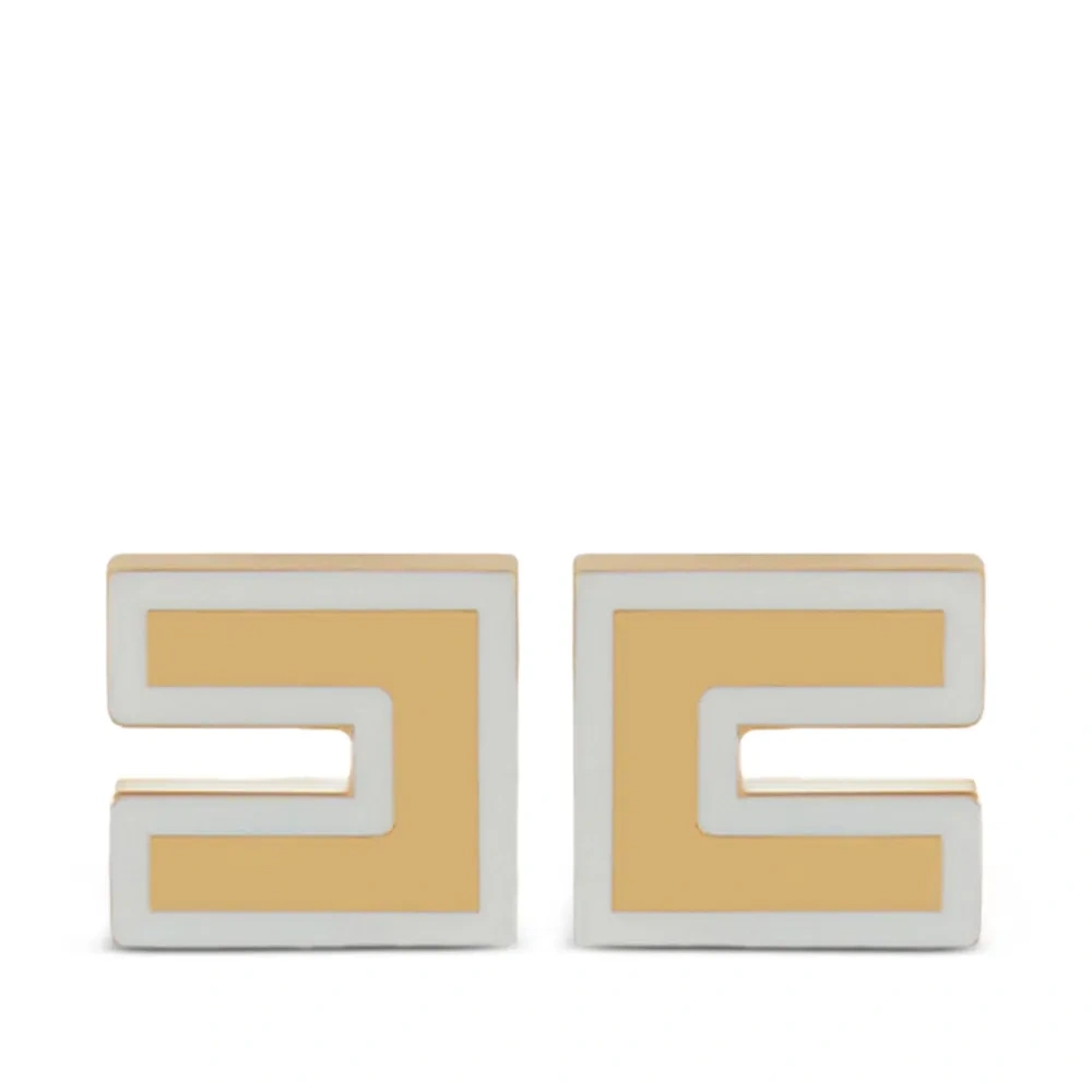 Серьги квадратной формы с логотипом