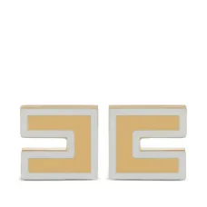 Серьги квадратной формы с логотипом