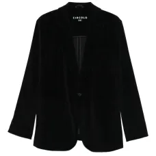 Однобортный бархатный пиджак