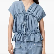 Топ Remy с оборками и завязками Топ Remy с оборками и завязками