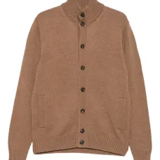 Кардиган с высоким воротником