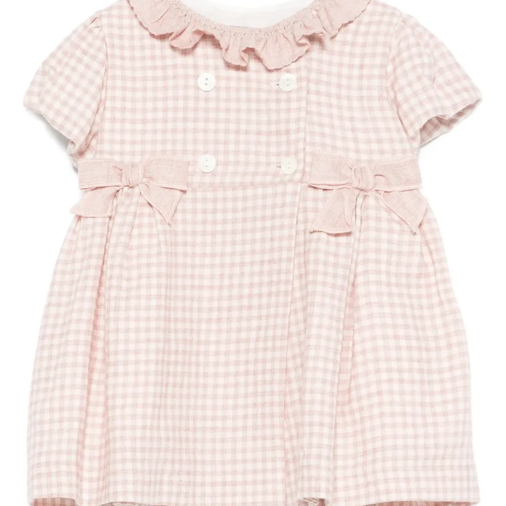 Платье в клетку гингем с оборками
