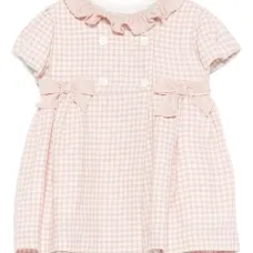 Платье в клетку гингем с оборками