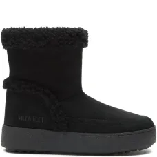 Ботинки на платформе с отделкой из шерпы