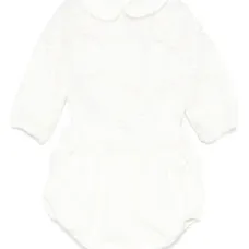 Боди с воротником Питер Пэн и вышивкой