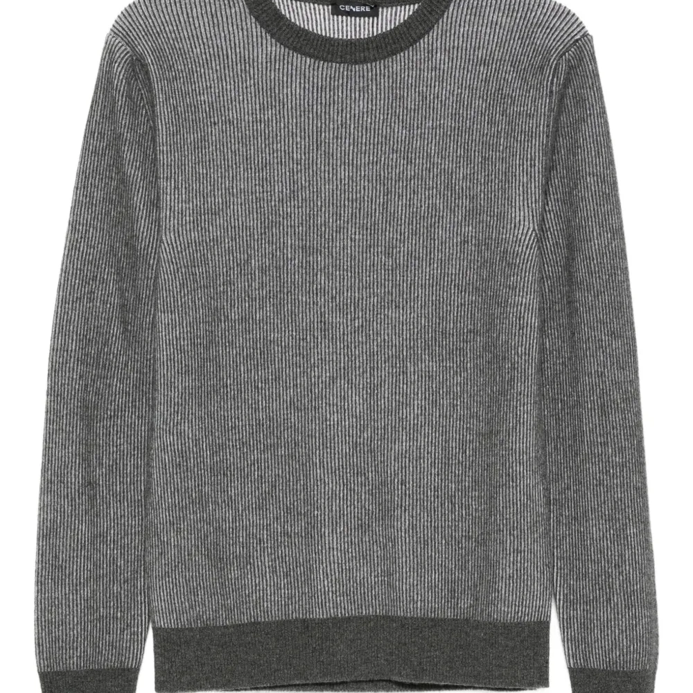 Свитер из смесового кашемира в рубчик