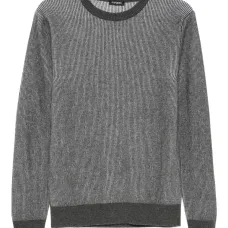 Свитер из смесового кашемира в рубчик