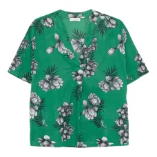 Блузка с V-образным вырезом и цветочным принтом Блузка с V-образным вырезом и цветочным принтом