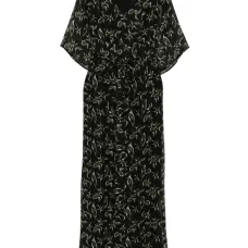 Платье макси с поясом и цветочным принтом Платье макси с поясом и цветочным принтом