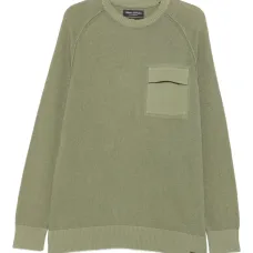 Свитер с накладными карманами и рукавами реглан