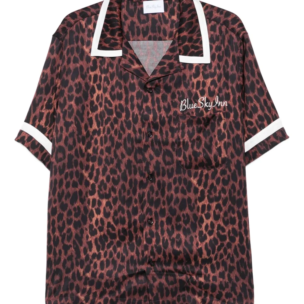 Рубашка с леопардовым принтом