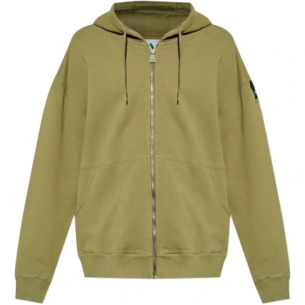 Худи на молнии с нашивкой-логотипом