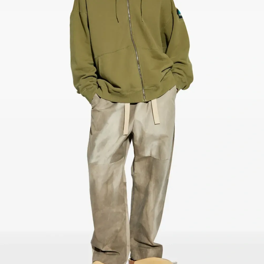 Худи на молнии с нашивкой-логотипом