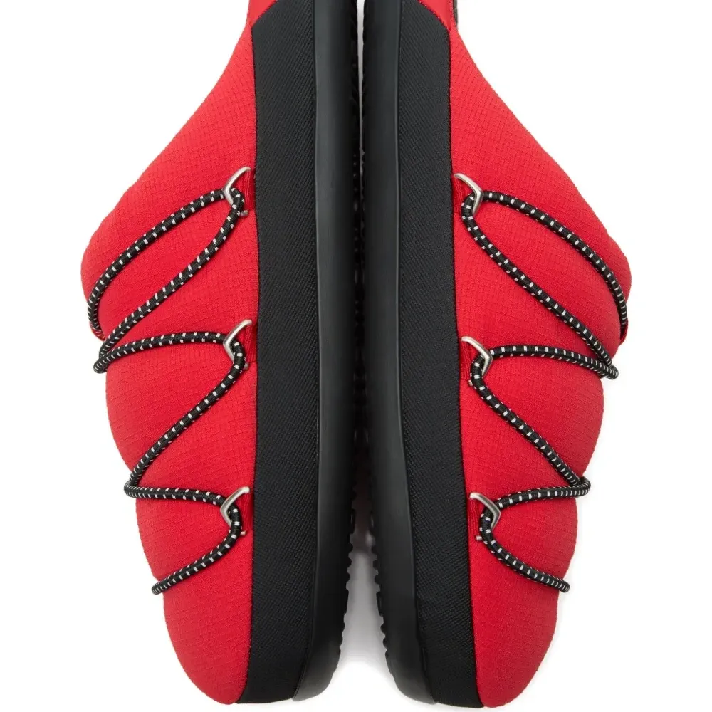 Стеганые слиперы со шнуровкой