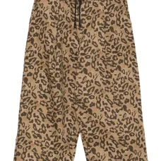 Брюки на завязках с леопардовым принтом