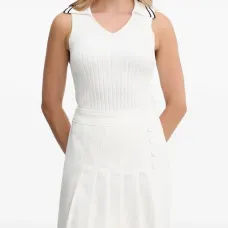 Топ в рубчик с воротником Топ в рубчик с воротником