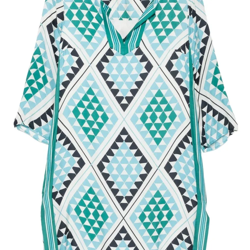 Платье миди с геометричным принтом