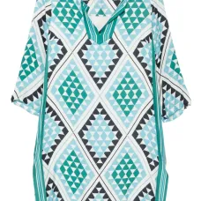 Платье миди с геометричным принтом