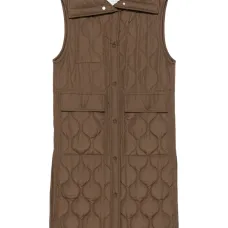 Стеганое пальто без рукавов