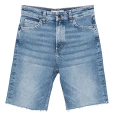 Джинсовые шорты с бахромой