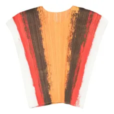 Плиссированный топ в полоску