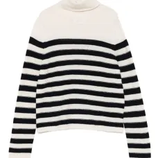 Полосатый свитер с высоким воротником Полосатый свитер с высоким воротником