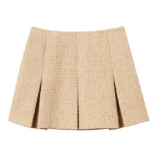 Юбка мини со складками