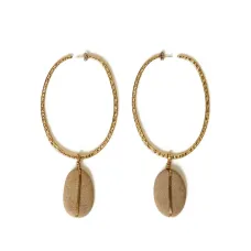 Серьги-кольца с камнями