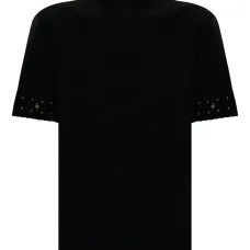 Футболка с украшением и воротником-стойкой Футболка с украшением и воротником-стойкой