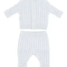 Комплект из топа и брюк фактурной вязки