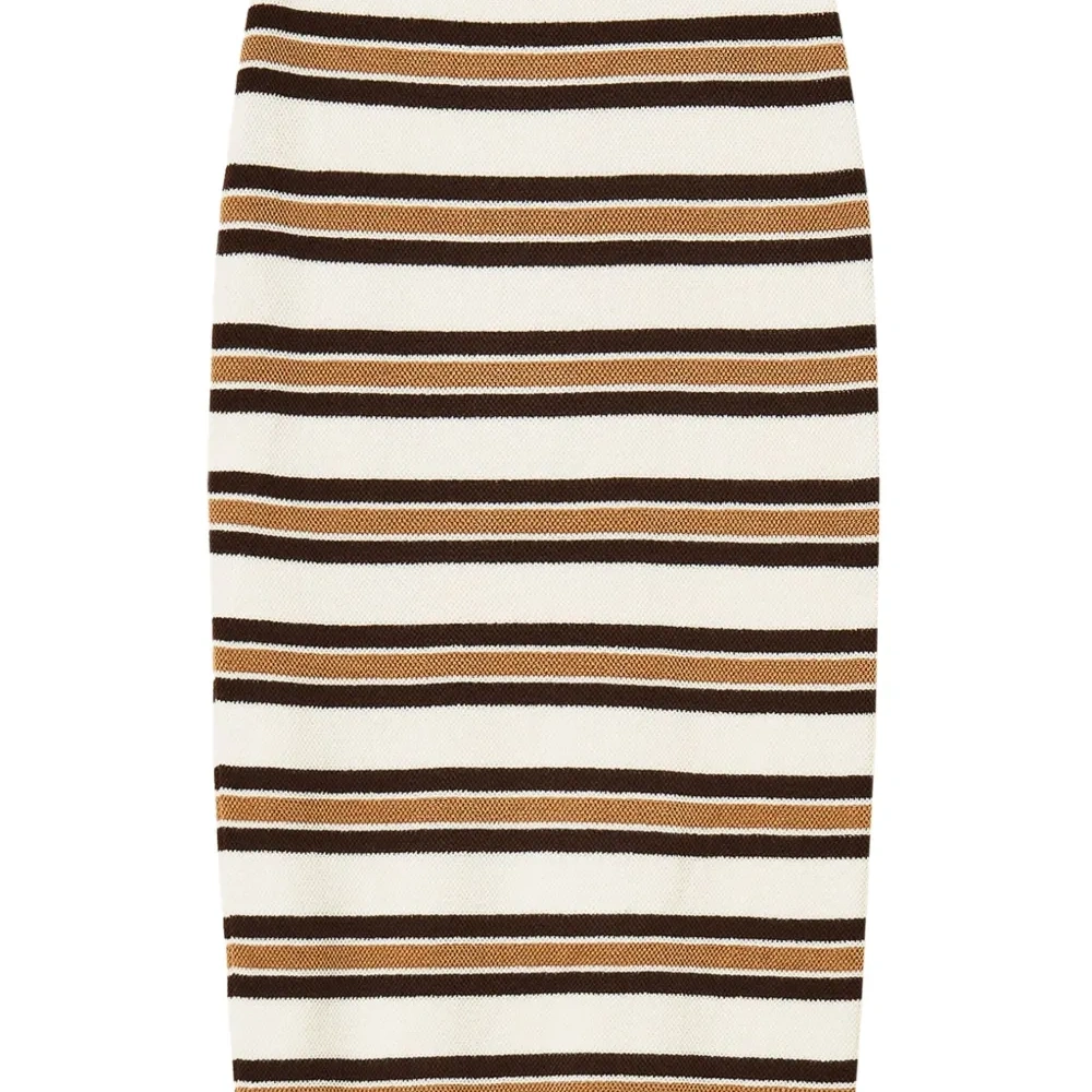 Трикотажная юбка миди в полоску Трикотажная юбка миди в полоску