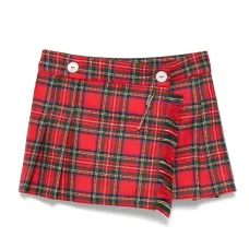 Шерстяная юбка с бахромой