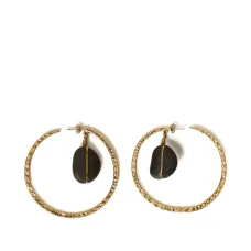 Серьги-кольца с камнями