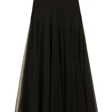 Юбка макси из тюля в горох