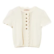 Футболка с овальными пуговицами Футболка с овальными пуговицами