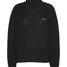 Свитер в рубчик с высоким воротником