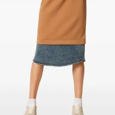 Юбка миди в двух тонах