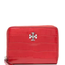 Кошелек на молнии с тиснением под кожу крокодила