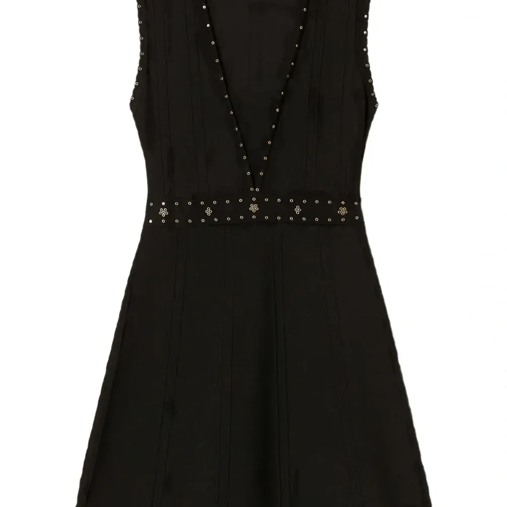 Платье мини со стразами