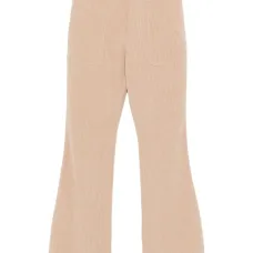 Расклешенные брюки в рубчик