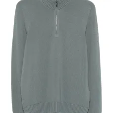 Свитер с высоким воротником на молнии