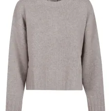 Кашемировый свитер с отделкой в рубчик Кашемировый свитер с отделкой в рубчик