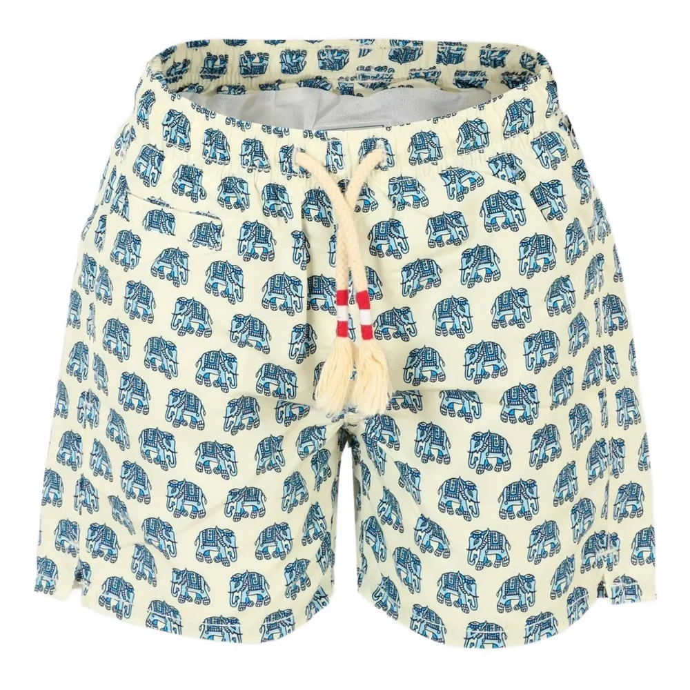 Плавки-шорты с кулиской и принтом