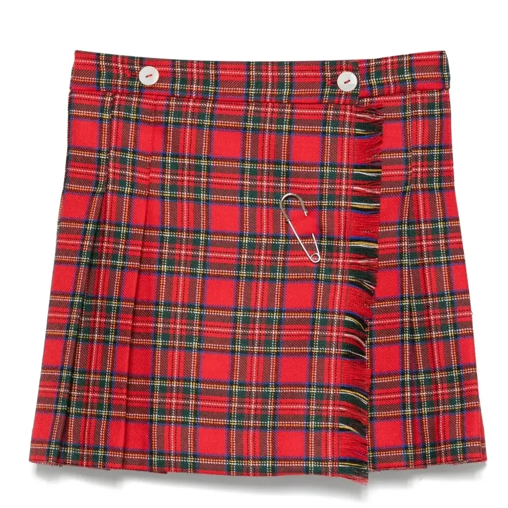 Клетчатая юбка со складками Клетчатая юбка со складками