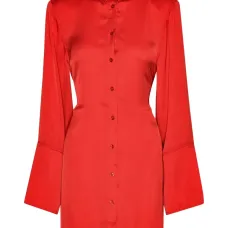 Платье-рубашка мини с завязками