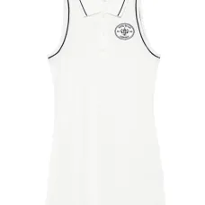 Платье мини с воротником поло и вышитым логотипом