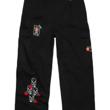 Брюки карго с вышивкой