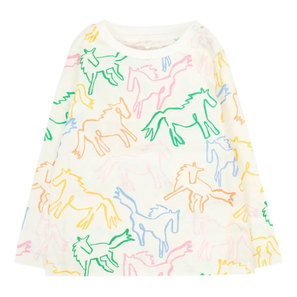 Футболка с длинными рукавами и принтом